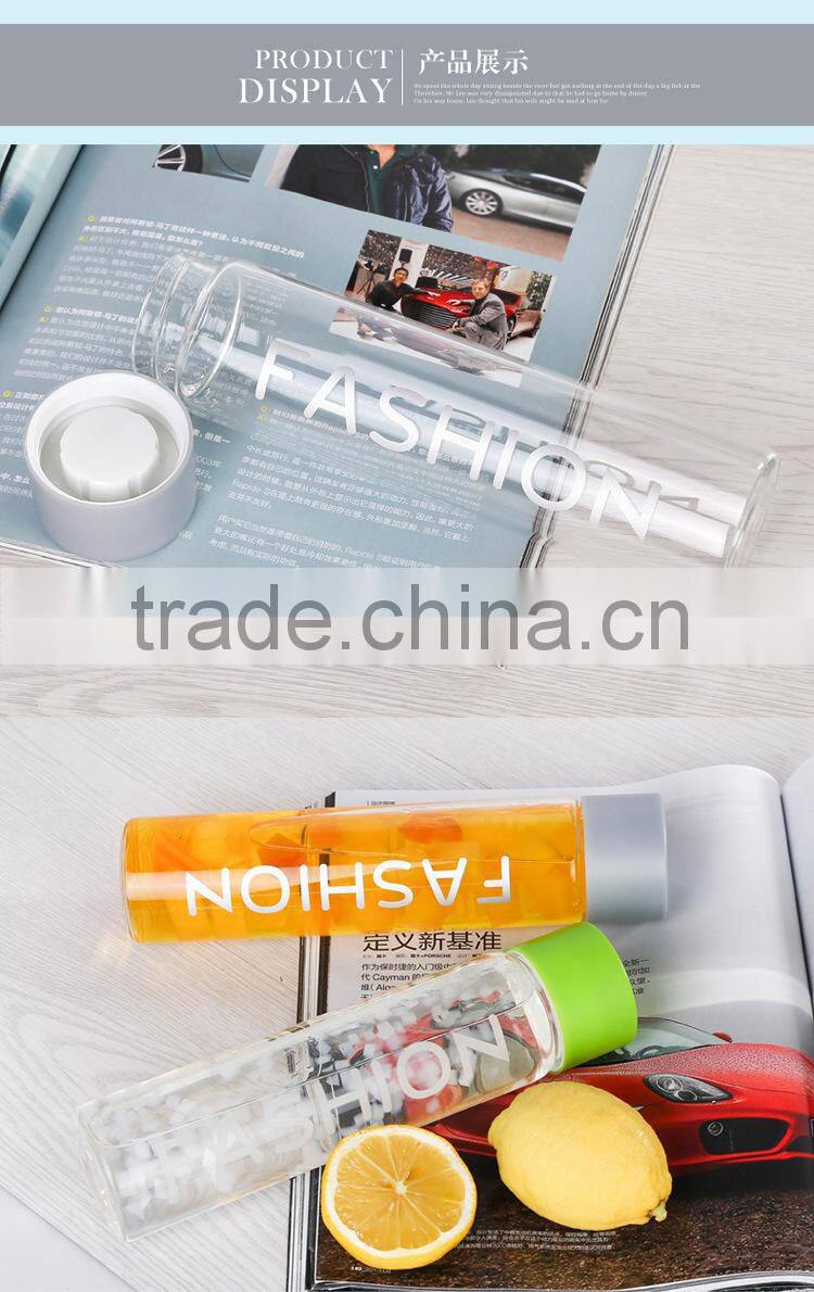 Glass made Fahion water bottle with bag