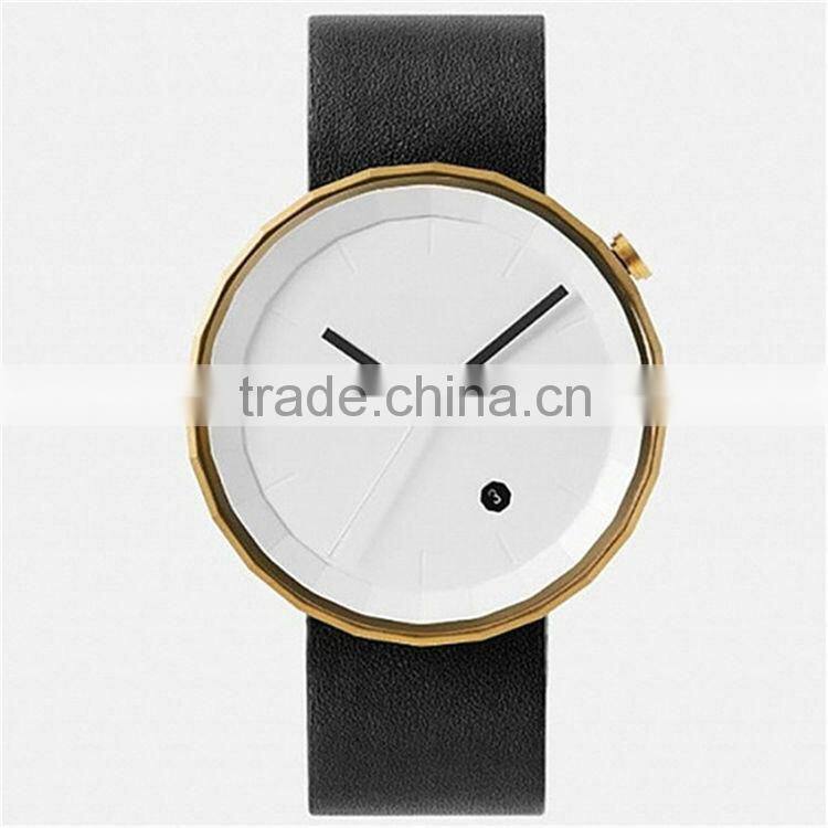 Delightful collection timepiere geometric design 24-cut case stainless steel no indices gold watch prices