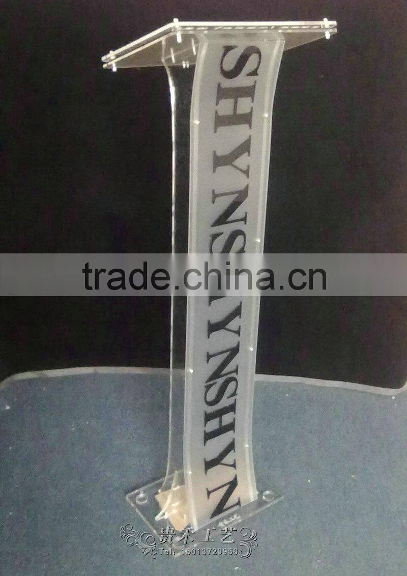 Detachable acrylic information holders ,clear and white acrylic display stand
