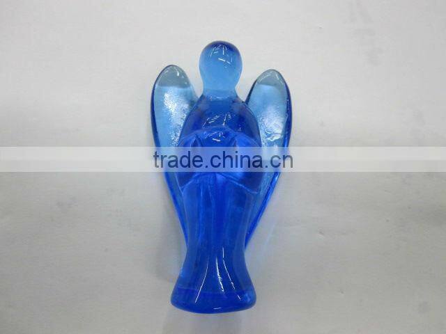Blue Cherry Quartz Carved Angel