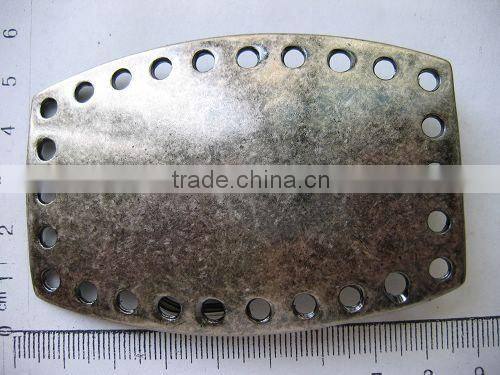 Fashion gold name plate belt buckle