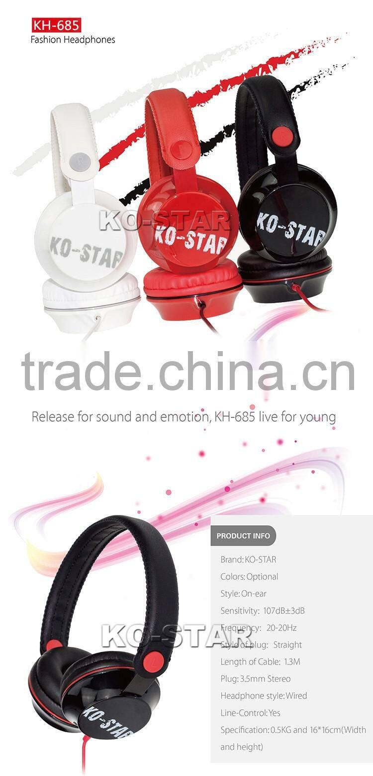 Hot selling steel headband Hi-Fi Strereo headphones for gift