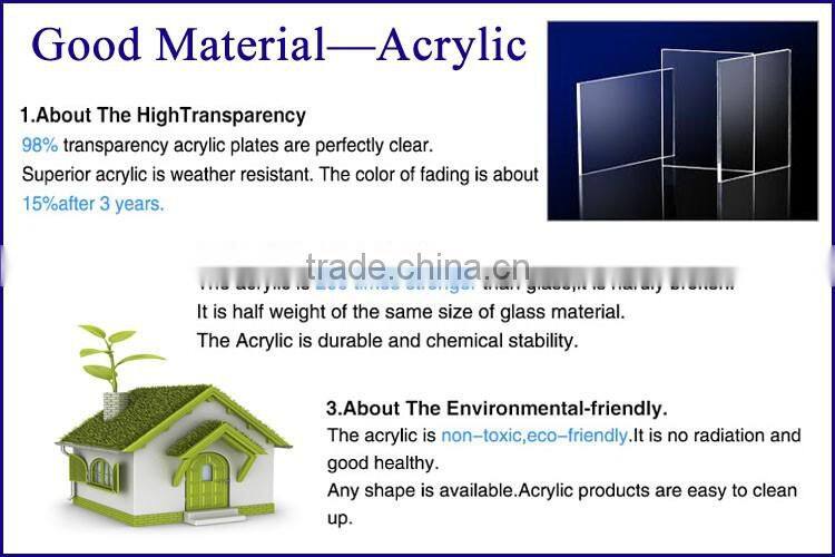 Acrylic crafts 5 drawer colored plexiglass makeup organizer