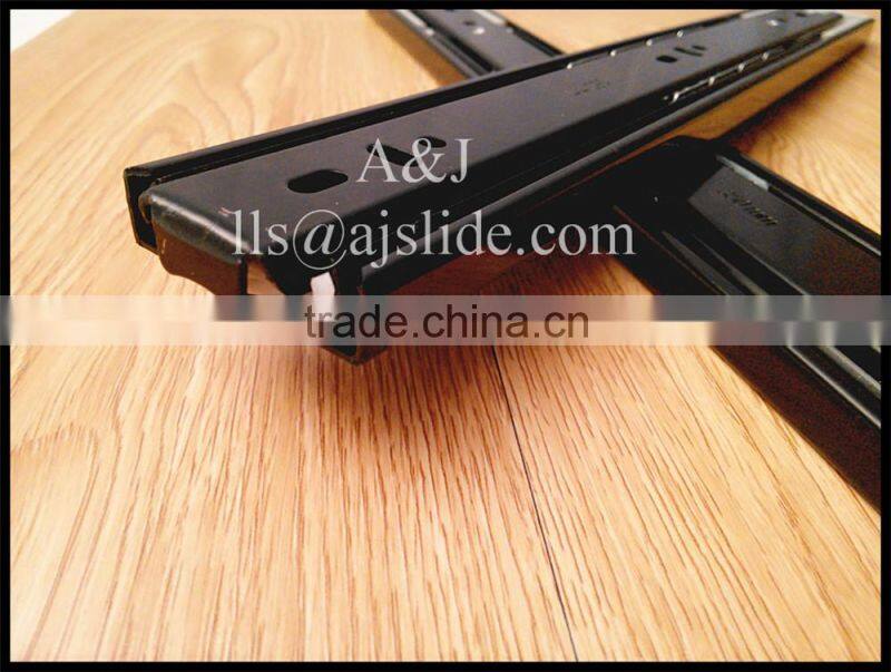 High Quality 45mm Push Open Full Extension Ball Bearing drawer slide