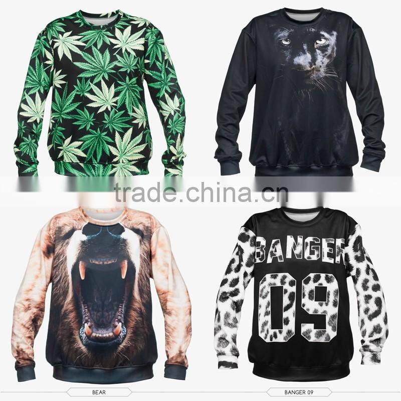 high quality 3d digital print fullprint crewneck sweatshirt spring autumn winter unisex custom oversized pullover
