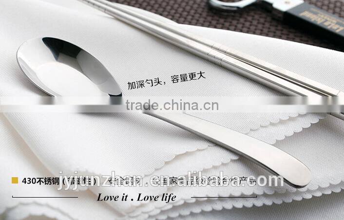Chinese children stainless steel flat small spoon