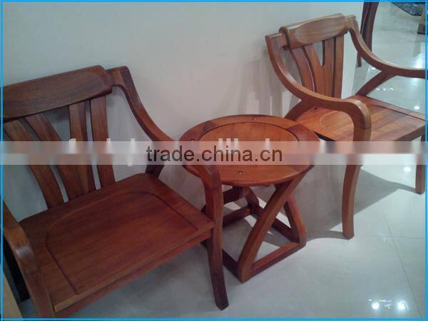 Antique wooden table and chair/solid silkwood chair and tableL3101