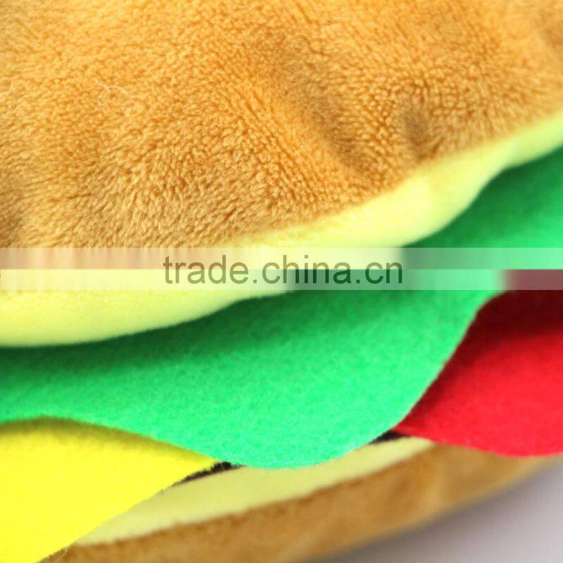 Food shaped pencil case, plush hamburger pencil bag, burger pencil case