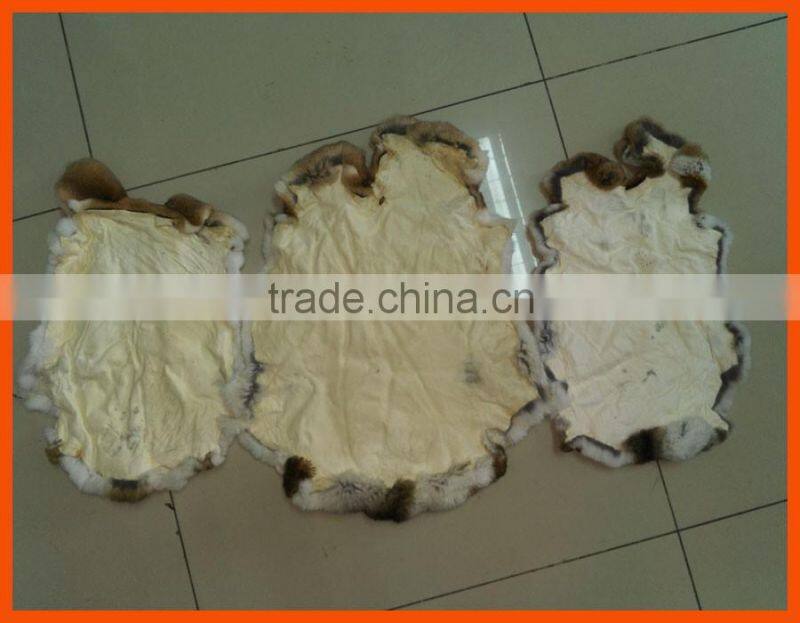 natural brown color rex rabbit fur skin