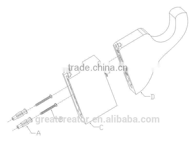 High Quality Extended Wooden Curtain Rod Wall Bracket