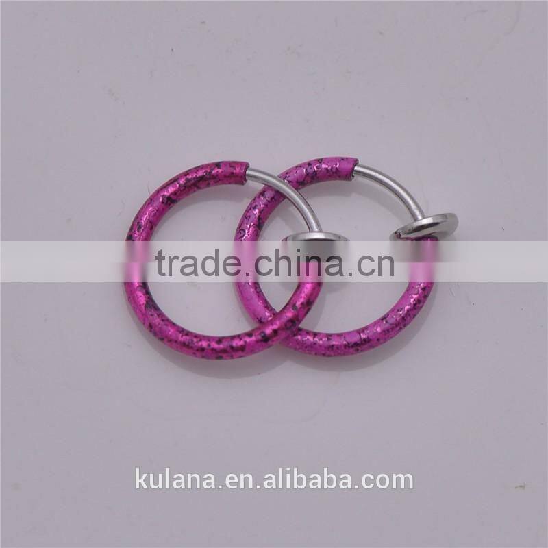 2016 Colorful Clip On Fake Nose Hoop Ring mens clip on earrings