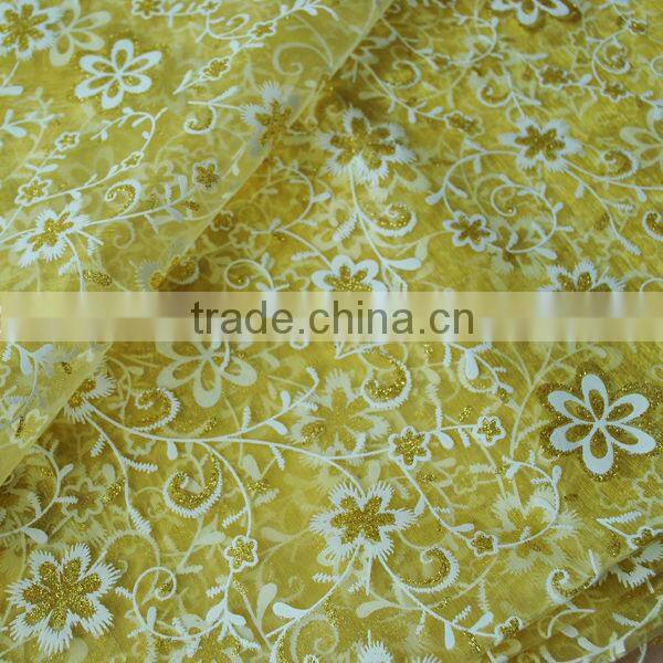 100% organza Sew Quilting Fabric Christmas Holiday Santa Clause
