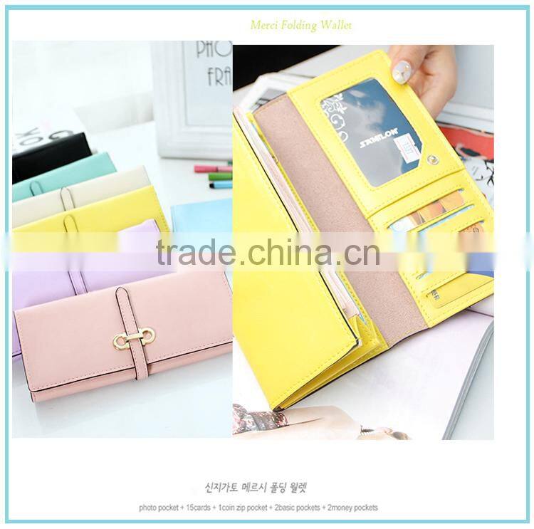 Hot sale beautiful PU leather wallet woman purse