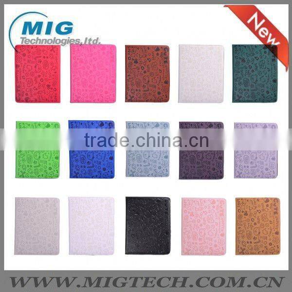 Little gril magnetic leather case for apple ipad3 4 5, for ipad case with stand