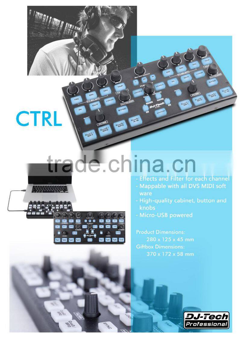 digital mixer console professional software USB Plug and Play dj music midi controller