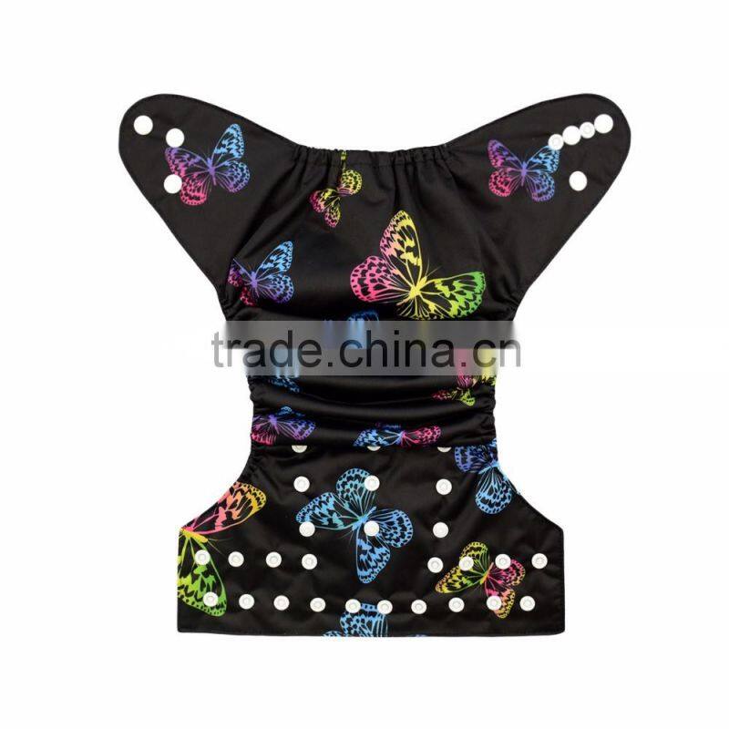Alva New Butterfly Design One Size Adjustable Baby Cloth Diapers Manufacturer