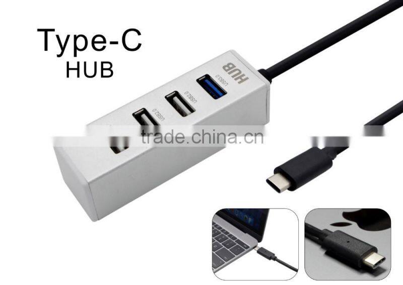 Forida 2015 NEW 4-port Type C hub with power switch USB3.0 HUB