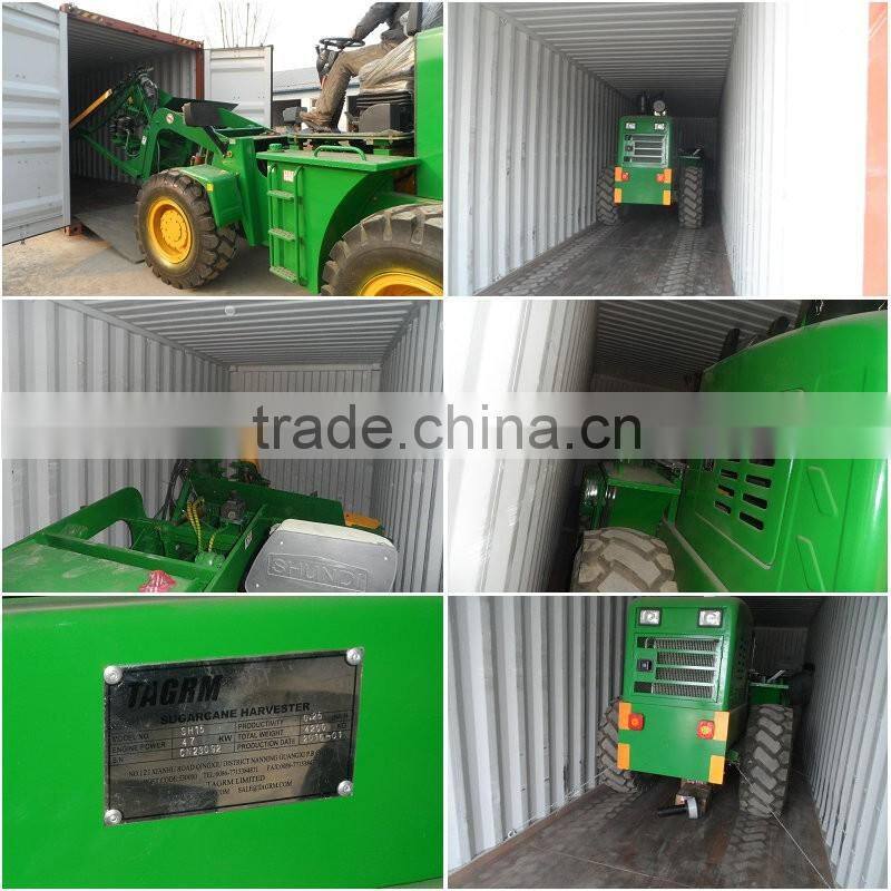 Factory supplying directly low price new sugar cane harvester/mini cane harvester with top leaf chopper