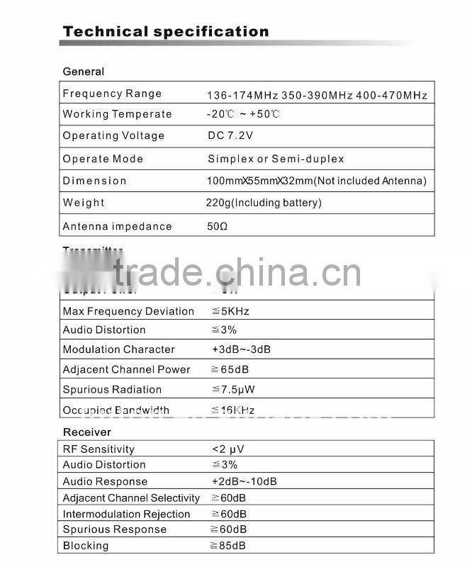 Weierwei Two Way Radio 3288S 2 Way Radio with CTCSS/DCS