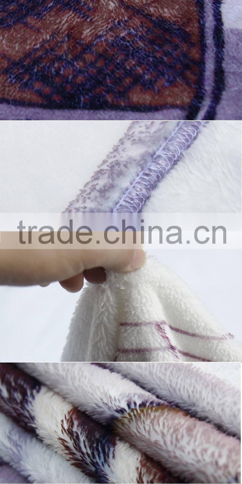 personalized winter queen size heat transfer printing fleece blanket