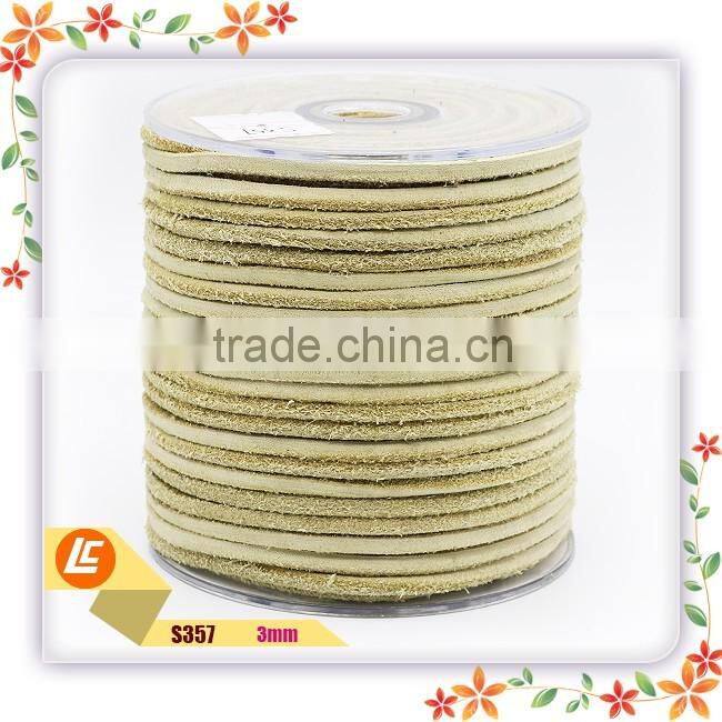 Free Sample!! 3mm Soft Cowhide Leather Rope in Bracelets and Necklaces Making