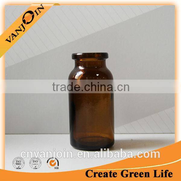 Empty Glass Amber Medical Bottle