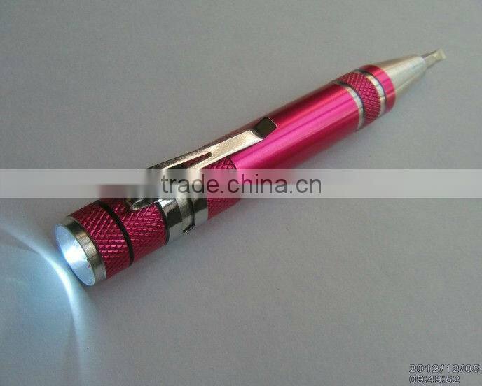 led aluminum alloy pen light&flashlight&torch multi tool led flashlight