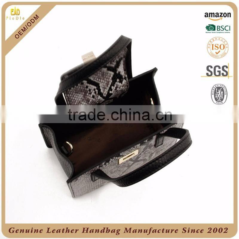 CSS1799-003 Chinese leather bag manufacturer Snake Grain Genuine Leather Small Elegant Evening Clutch Bag