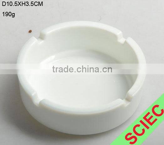 Machine pressed glass cigar ashtray