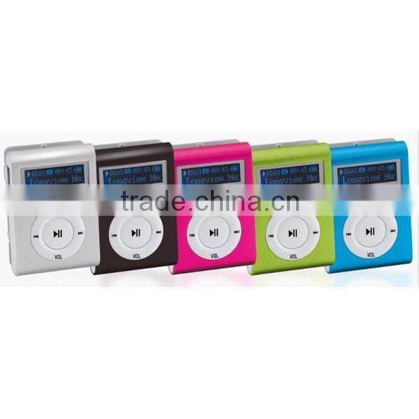 Promotion gift mini metal clip bible mp3 player with LED screen