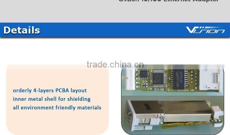 AX88172A USB3.1 100Mbps Ethernet adapter in white