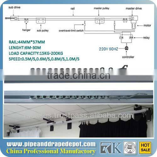 Aluminum motorized stage curtains track