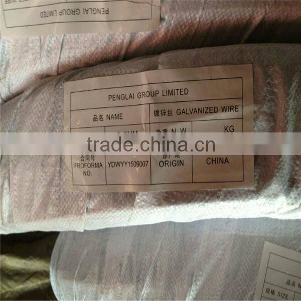 High quality galvanized mild steel wire for sale ( BV Certification )