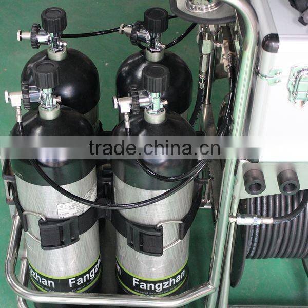 Wheeled Breathing Apparatus with a long tube,self-contained breathing apparatus,air respirator,emergency breathing device