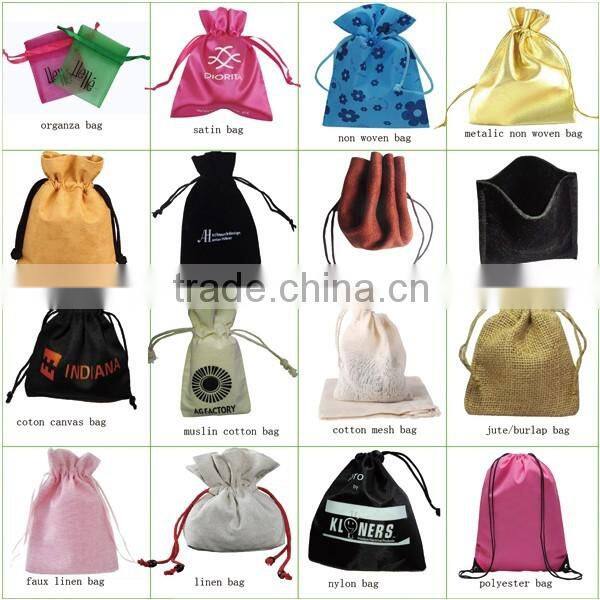 White Promotion Design Gift Bag Drawstring Light Bags for Gift