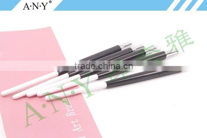 ANY Nail Art Design 3D Carving Crystal Handle 5PCS Silicone Brush Set