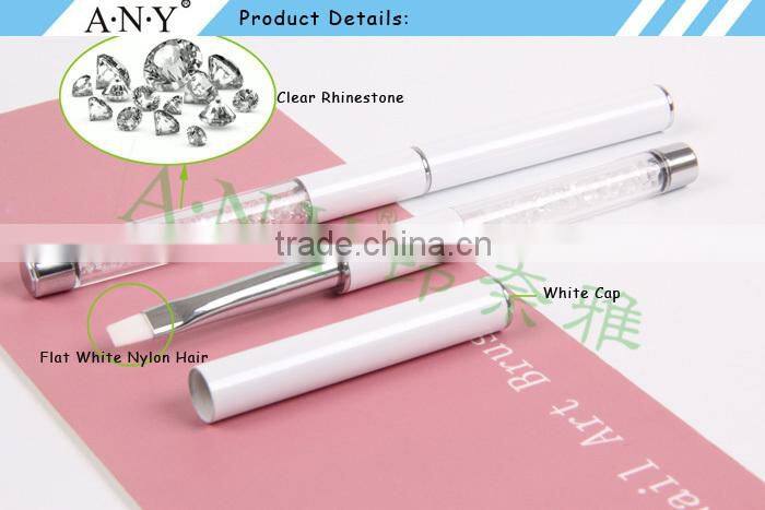 ANY Nail Art Beauty UV Gel Nails Painting Rhinestone White Nail Art Brush Pure Color