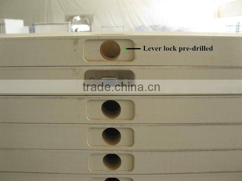 White painted arched interior french door with glass & MDF panel