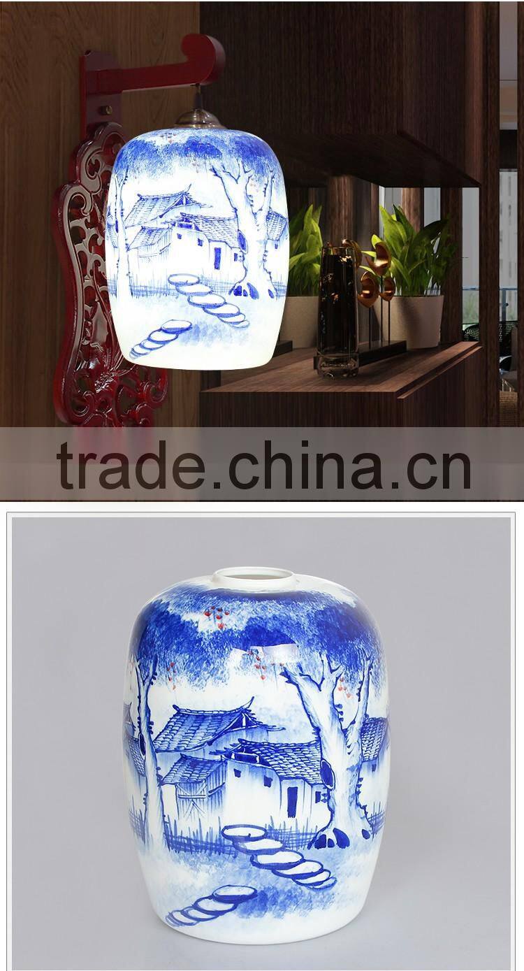 Traditional Wall Lamp For Reading Ceramic Wood Craft Beside Home Deco Hotel Beside LED E27 220v 110v