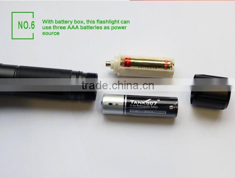 Powerful multi-function rechargeable led flashlight TC18 350 lumen led flashlight