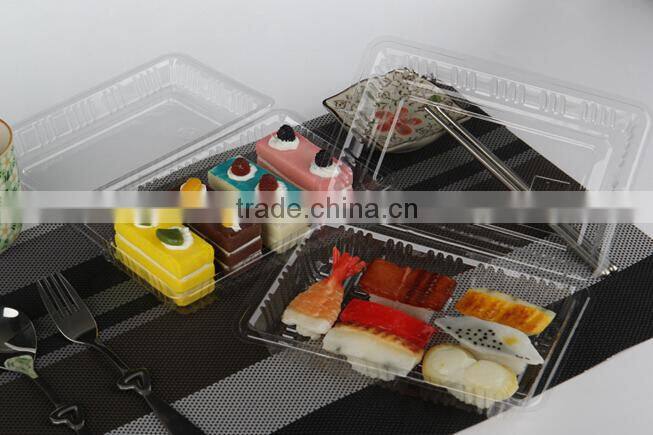 transparent sushi take out container without lock