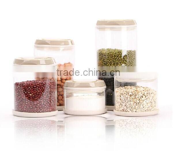 Kitchen Borosilicate jar Clear decorative glass canisters jars and plastic lids