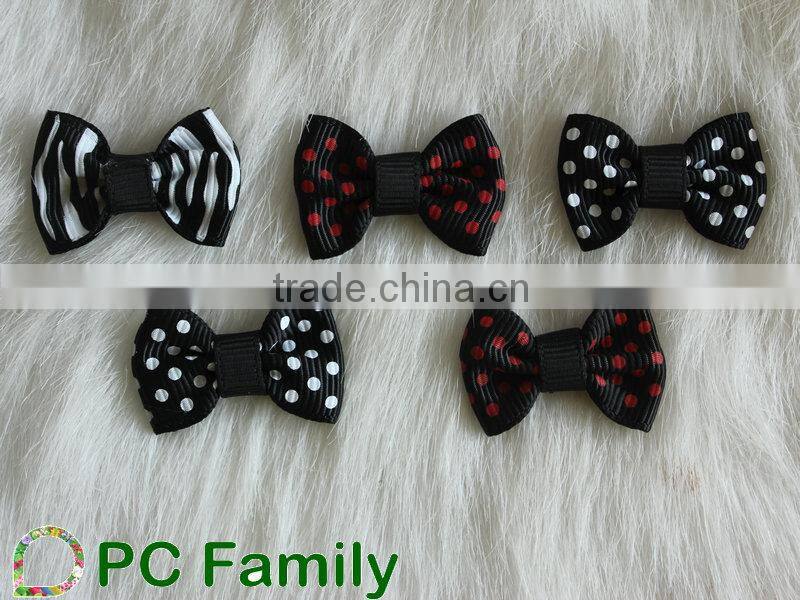 Hot sale 100%polyester pet dog ribbon bows /hair decoration