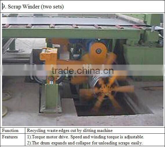 Recoiled coil weight 15000kgs automatic slitting machine