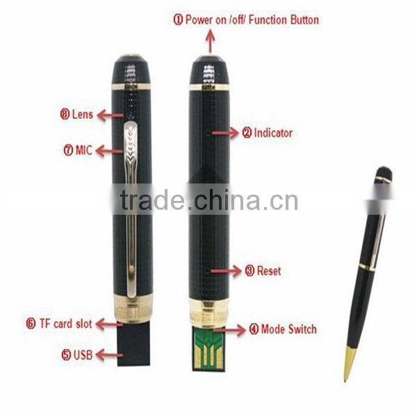 720P Pen Mini Hidden Camera /Hidden Video Pen Camera
