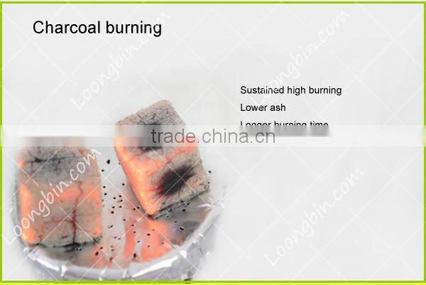 Long burning time hookah application coconut charcoal briquette