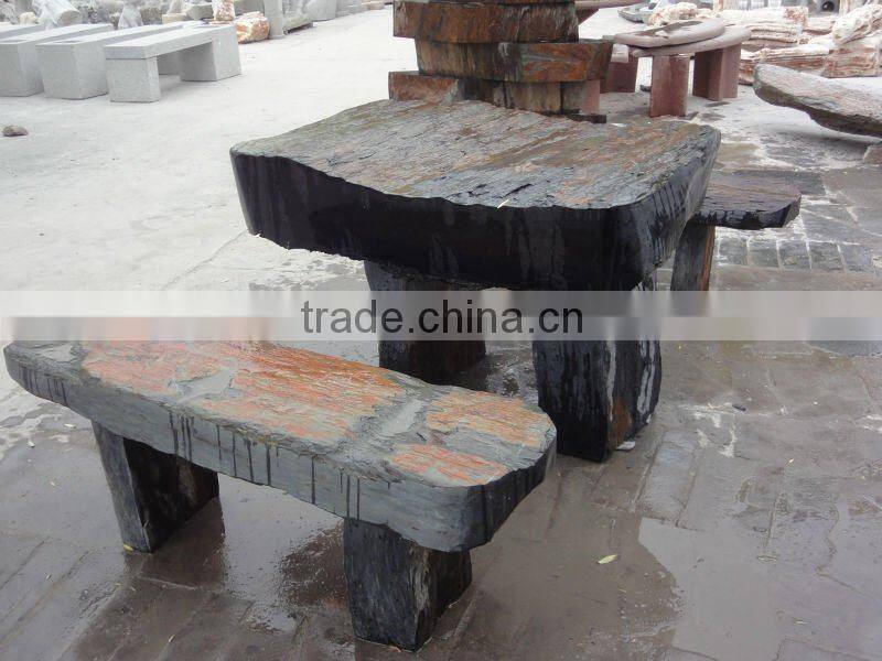 black basalt table