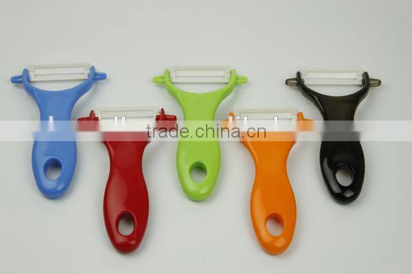 Ceramic Peeler with various optional colors, vegetable and fruit peelers with ABS or PP hanlde for kitchen use