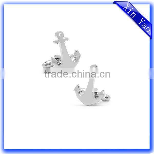 High quality custom shaped silver bronze cufflink