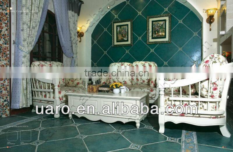 Decoration green flower vintage brick antique ceramic bathroom wall tile borders